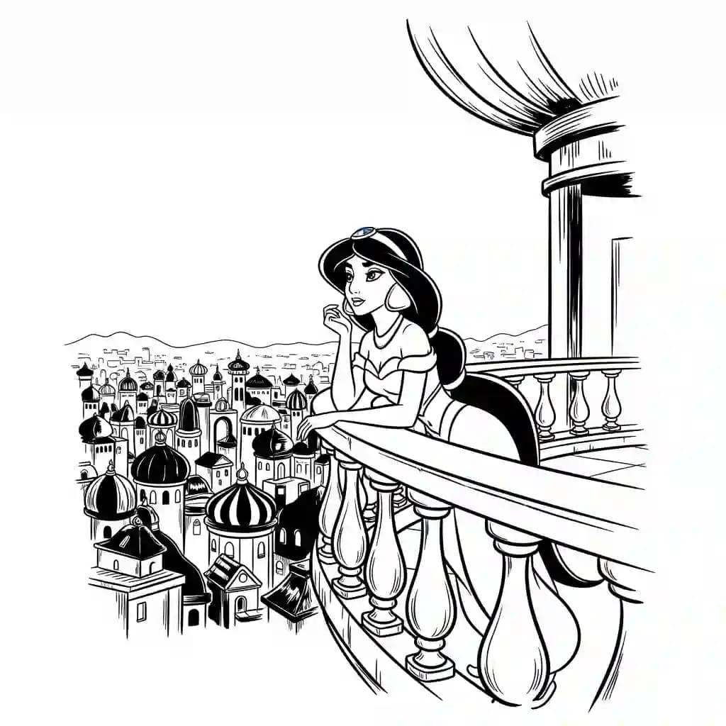 Desenhos da Aladdin para Colorir