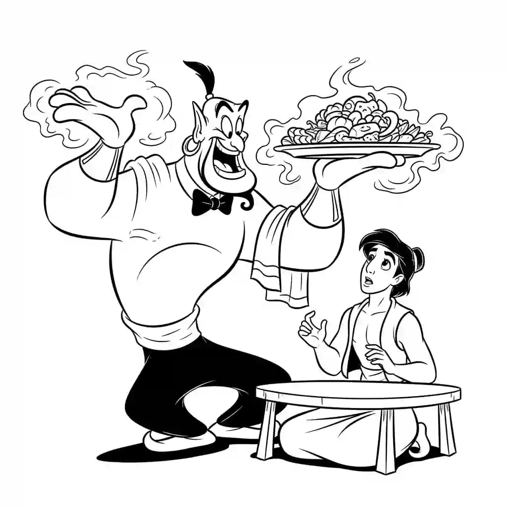 Desenhos da Aladdin para Colorir