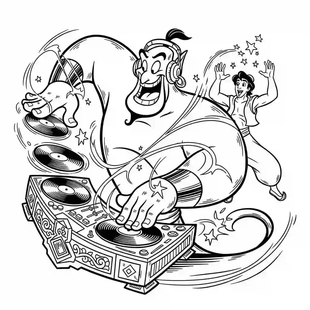 Desenhos da Aladdin para Colorir