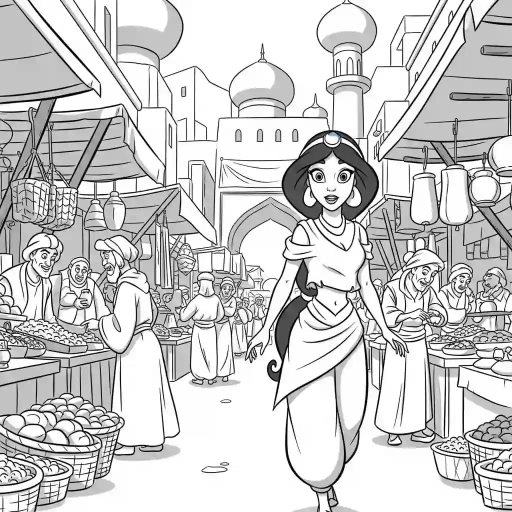 Desenhos da Aladdin para Colorir