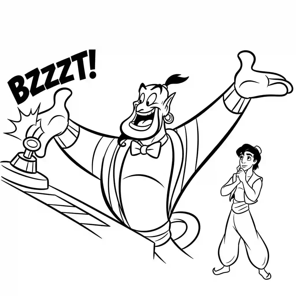 Desenhos da Aladdin para Colorir