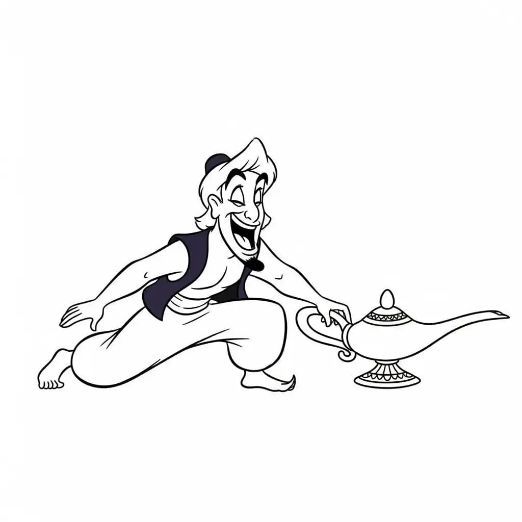 Desenhos da Aladdin para Colorir