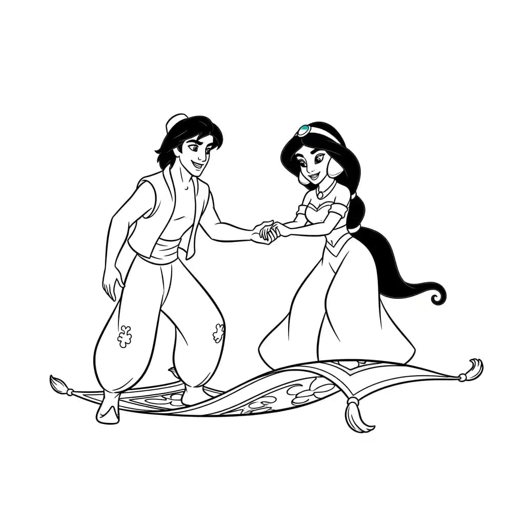 Desenhos da Aladdin para Colorir