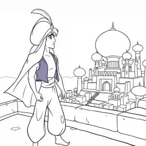 Desenhos da Aladdin para Colorir