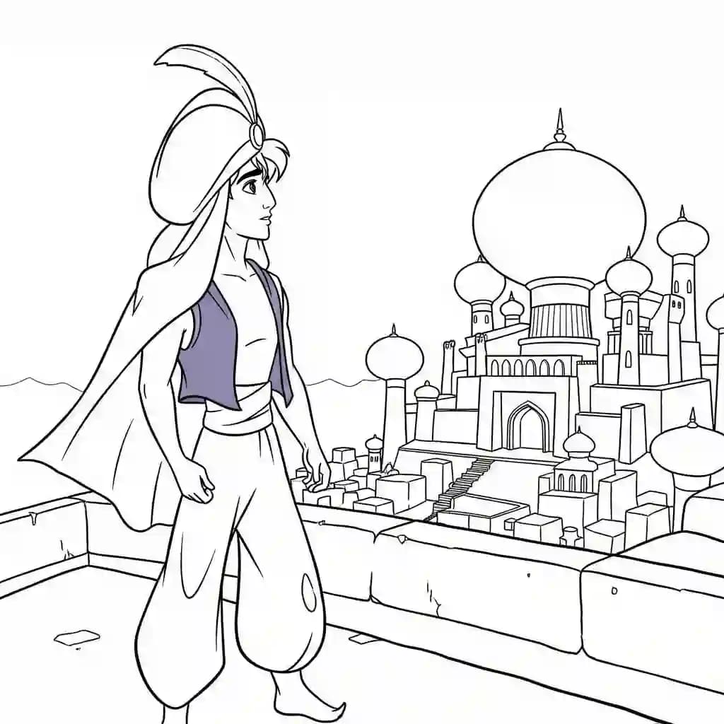 Desenhos da Aladdin para Colorir