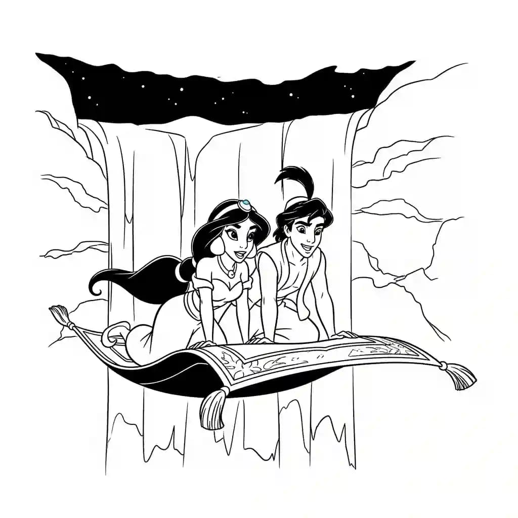 Desenhos da Aladdin para Colorir