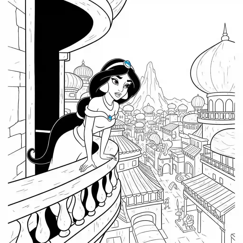 Desenhos da Aladdin para Colorir