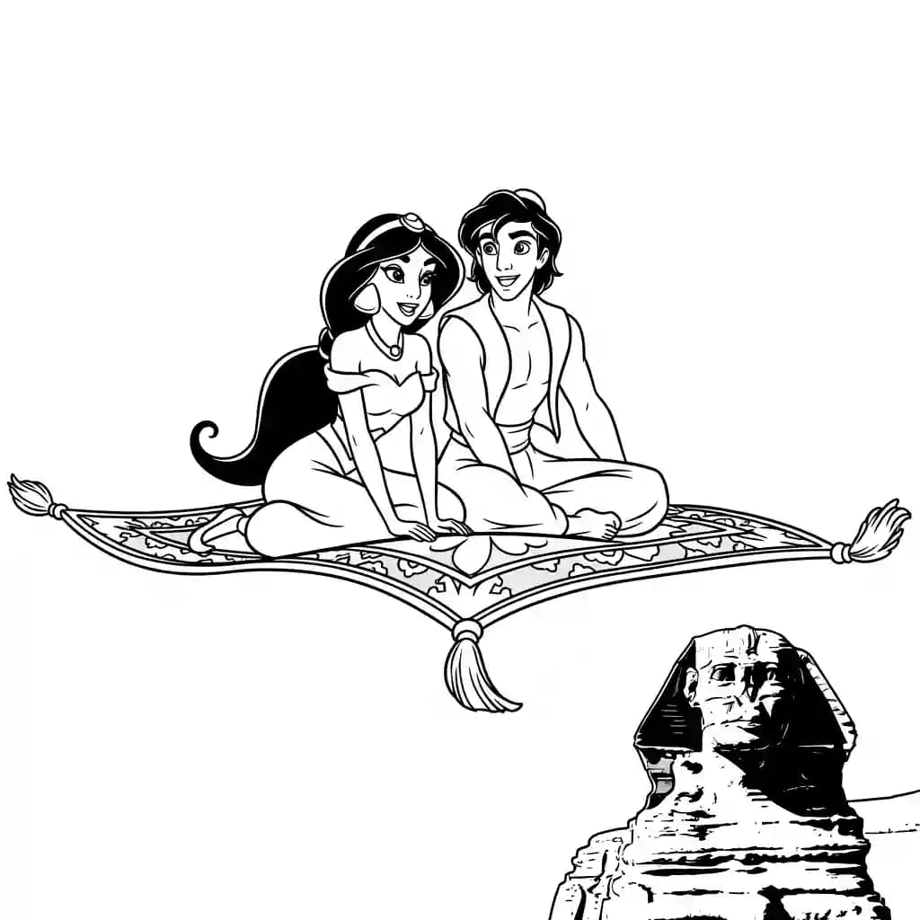 Desenhos da Aladdin para Colorir
