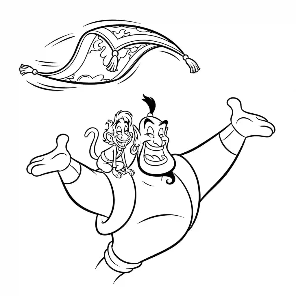 Desenhos da Aladdin para Colorir