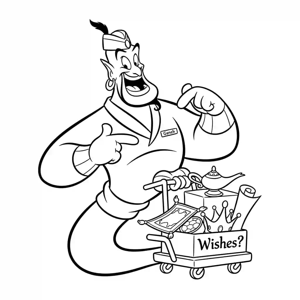 Desenhos da Aladdin para Colorir