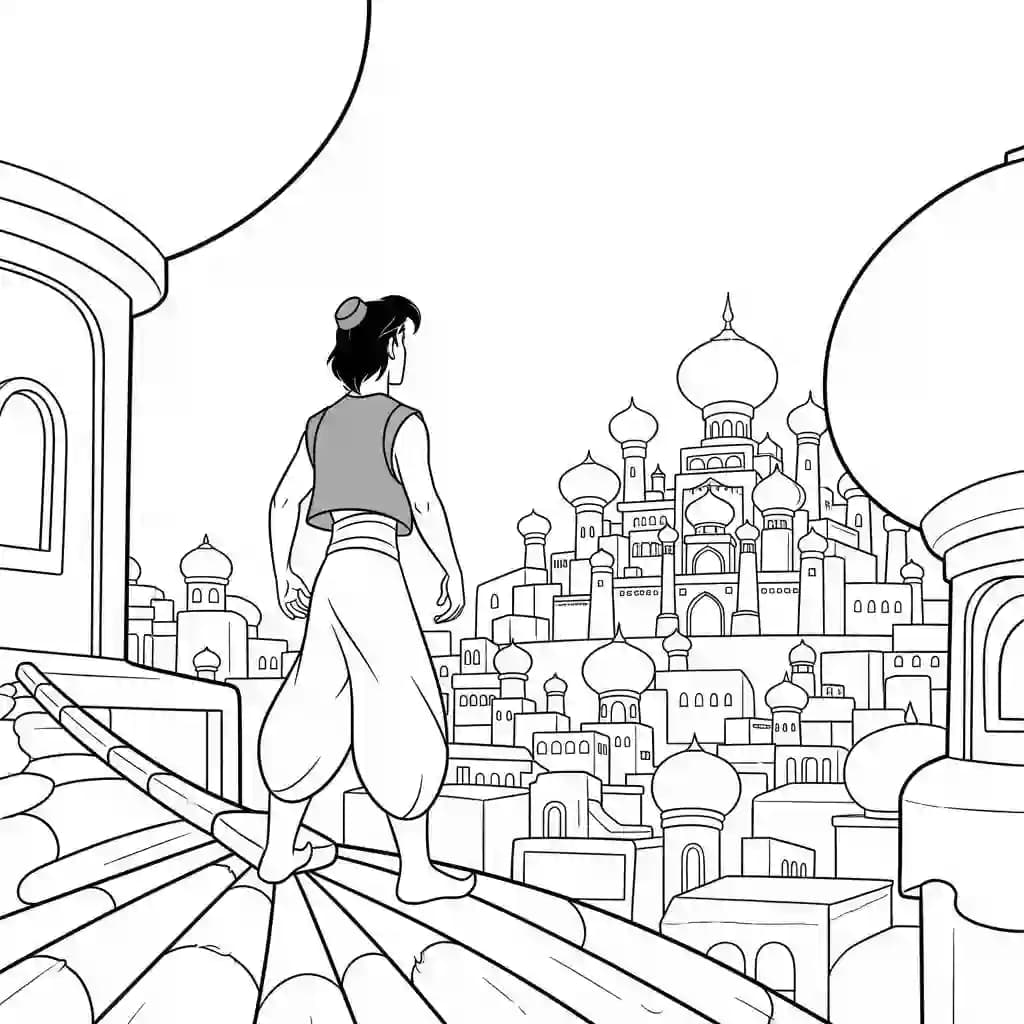 Desenhos da Aladdin para Colorir