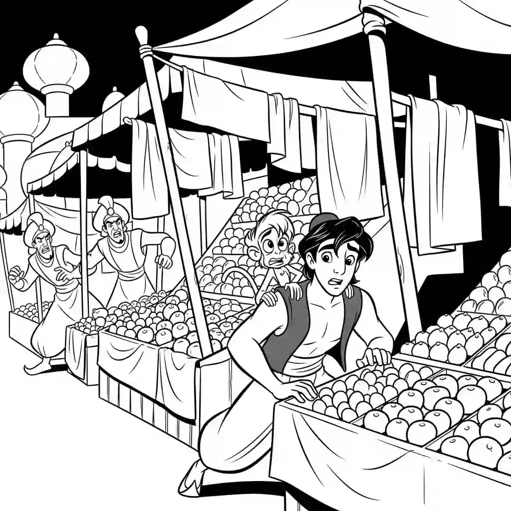Desenhos da Aladdin para Colorir