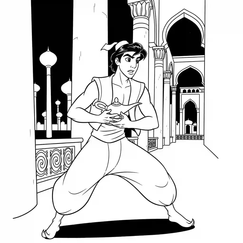 Desenhos da Aladdin para Colorir