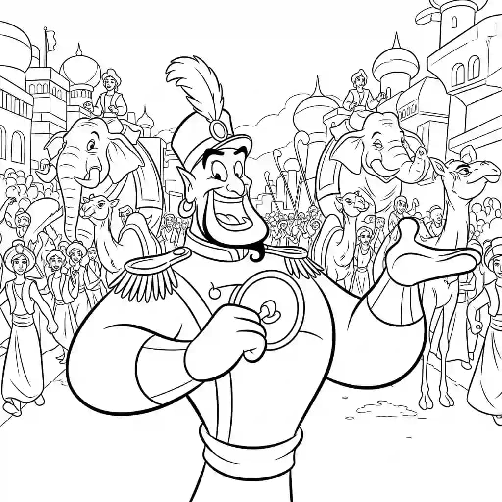 Desenhos da Aladdin para Colorir