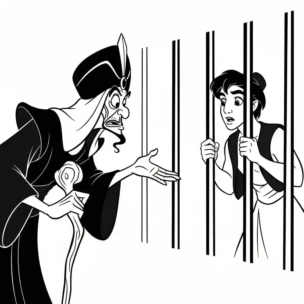Desenhos da Aladdin para Colorir