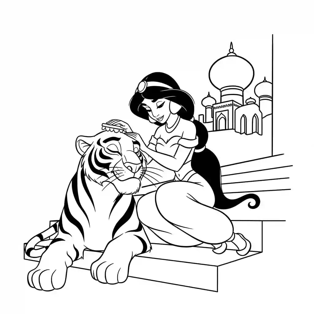 Desenhos da Aladdin para Colorir