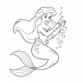 Desenhos da Ariel para Imprimir e Colorir