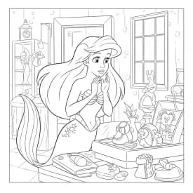 Desenhos da Ariel para Imprimir e Colorir Desenhos da Ariel para Imprimir e Colorir