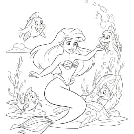 Desenhos da Ariel para Imprimir e Colorir