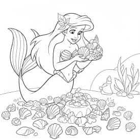 Desenhos da Ariel para Imprimir e Colorir Desenhos da Ariel para Imprimir e Colorir
