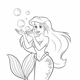 Desenhos da Ariel para Imprimir e Colorir Desenhos da Ariel para Imprimir e Colorir