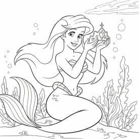 Desenhos da Ariel para Imprimir e Colorir Desenhos da Ariel para Imprimir e Colorir