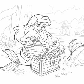 Desenhos da Ariel para Imprimir e Colorir