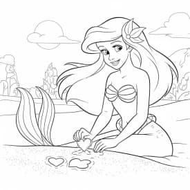 Desenhos da Ariel para Imprimir e Colorir
