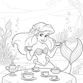 Desenhos da Ariel para Imprimir e Colorir
