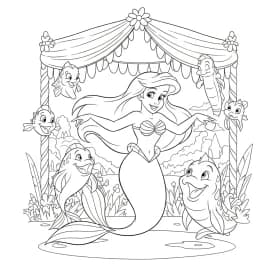 Desenhos da Ariel para Imprimir e Colorir