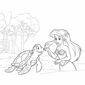 Desenhos da Ariel para Imprimir e Colorir