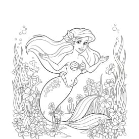 Desenhos da Ariel para Imprimir e Colorir