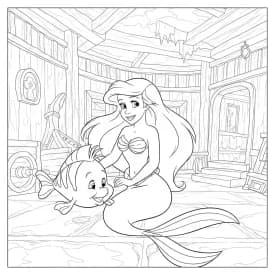 Desenhos da Ariel para Imprimir e Colorir