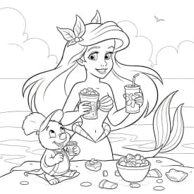 Desenhos da Ariel para Imprimir e Colorir