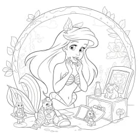 Desenhos da Ariel para Imprimir e Colorir