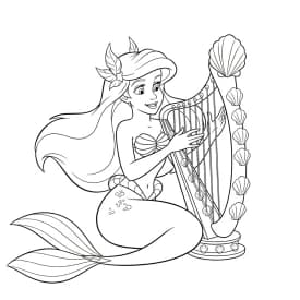 Desenhos da Ariel para Imprimir e Colorir