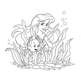 Desenhos da Ariel para Imprimir e Colorir