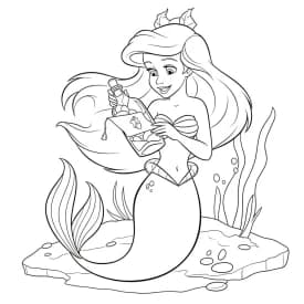 Desenhos da Ariel para Imprimir e Colorir