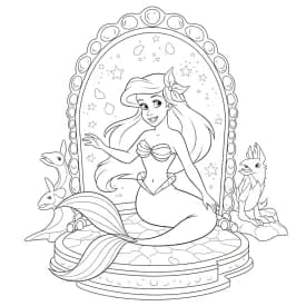 Desenhos da Ariel para Imprimir e Colorir