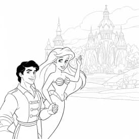 Desenhos da Ariel para Imprimir e Colorir