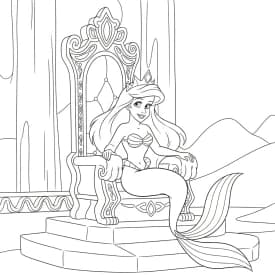 Desenhos da Ariel para Imprimir e Colorir