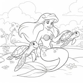 Desenhos da Ariel para Imprimir e Colorir