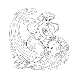 Desenhos da Ariel para Imprimir e Colorir