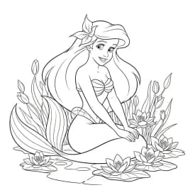 Desenhos da Ariel para Imprimir e Colorir