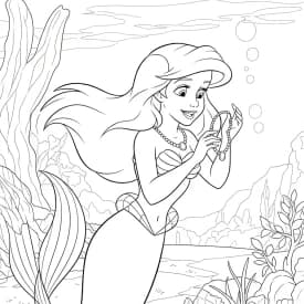 Desenhos da Ariel para Imprimir e Colorir