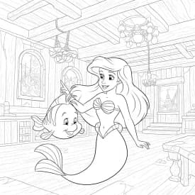 Desenhos da Ariel para Imprimir e Colorir