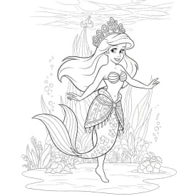 Desenhos da Ariel para Imprimir e Colorir