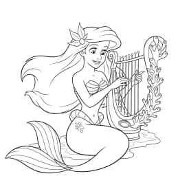 Desenhos da Ariel para Imprimir e Colorir