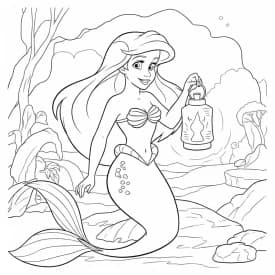Desenhos da Ariel para Imprimir e Colorir