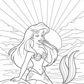 Desenhos da Ariel para Imprimir e Colorir